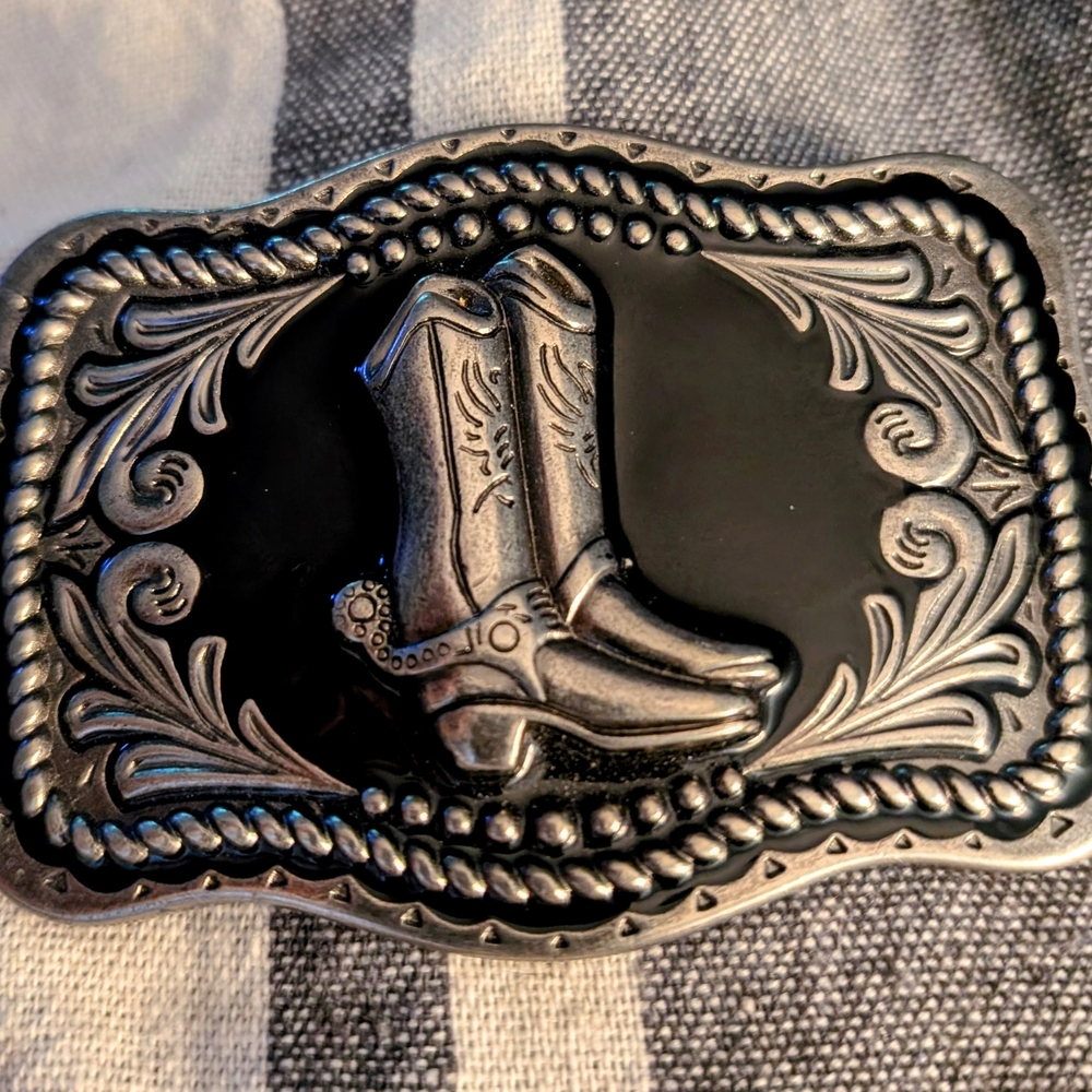 Western Cowboy Boot Belt Buckle